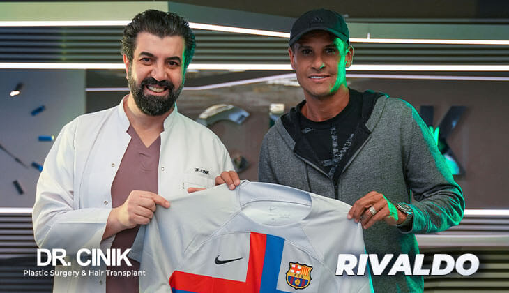 the legend Rivaldo with Dr. Emrah Cinik